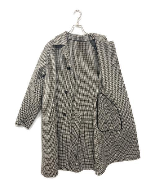 UNITED ARROWS（ユナイテッドアローズ）UNITED ARROWS (ユナイテッドアローズ) ダブルフェイス バルカラー コート グレー サイズ:Lの古着・服飾アイテム