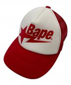 A BATHING APEア ベイシング エイプ）の古着「bape sta meshキャップ」｜レッド