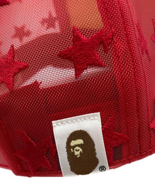 A BATHING APE（ア ベイシング エイプ）A BATHING APE (ア ベイシング エイプ) bape sta meshキャップ レッドの古着・服飾アイテム