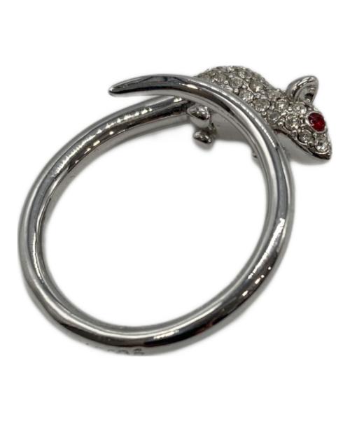 MARC JACOBS（マークジェイコブズ）MARC JACOBS (マークジェイコブズ) キャット＆マウス クリスタル テール リング サイズ:SIZE 9の古着・服飾アイテム