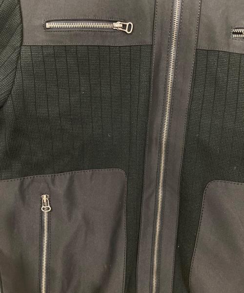 GIORGIO ARMANI（ジョルジョアルマーニ）GIORGIO ARMANI (ジョルジョアルマーニ) 切替ニットジャケット ブラック サイズ:48の古着・服飾アイテム