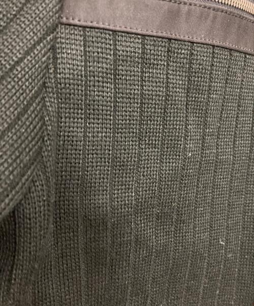GIORGIO ARMANI（ジョルジョアルマーニ）GIORGIO ARMANI (ジョルジョアルマーニ) 切替ニットジャケット ブラック サイズ:48の古着・服飾アイテム