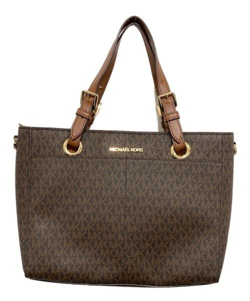 MICHAEL KORS（マイケル・コース）MICHAEL KORS (マイケル・コース) シグネチャー2WAYバッグ ブラウンの古着・服飾アイテム