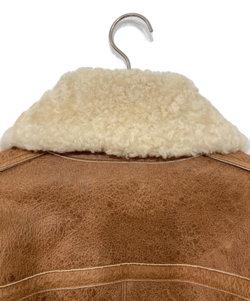 BURBERRY BLACK LABEL（バーバリーブラックレーベル）BURBERRY BLACK LABEL (バーバリーブラックレーベル) ムートンジャケット ブラウン サイズ:Ｌの古着・服飾アイテム