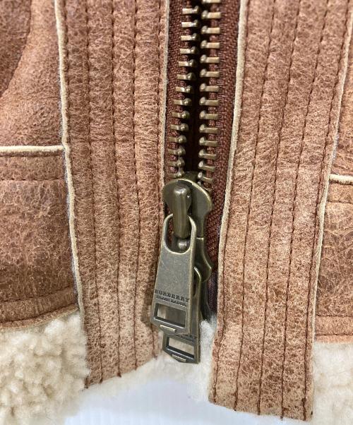 BURBERRY BLACK LABEL（バーバリーブラックレーベル）BURBERRY BLACK LABEL (バーバリーブラックレーベル) ムートンジャケット ブラウン サイズ:Ｌの古着・服飾アイテム