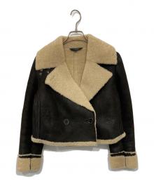 BURBERRY LONDON（バーバリーロンドン）の古着「ショート丈ムートンジャケット」｜ブラック