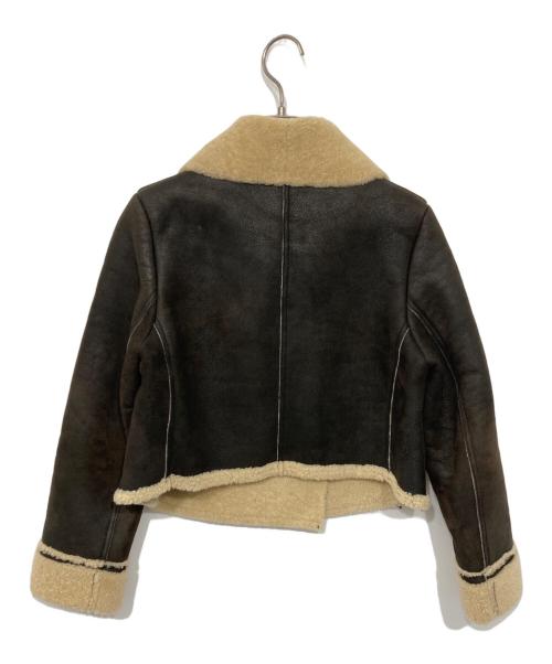 BURBERRY LONDON（バーバリーロンドン）BURBERRY LONDON (バーバリーロンドン) ショート丈ムートンジャケット ブラック サイズ:38の古着・服飾アイテム