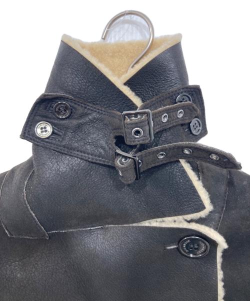 BURBERRY LONDON（バーバリーロンドン）BURBERRY LONDON (バーバリーロンドン) ショート丈ムートンジャケット ブラック サイズ:38の古着・服飾アイテム