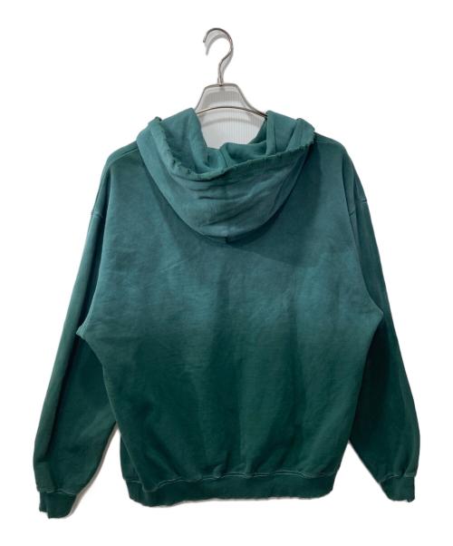 X-LARGE（エクストララージ）X-LARGE (エクストララージ) OLD ENGLISH BLEACHED HOODED SWEATSHIRT グリーン サイズ:Lの古着・服飾アイテム