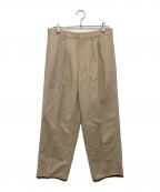 CINOHチノ）の古着「タックパンツ」｜ベージュ
