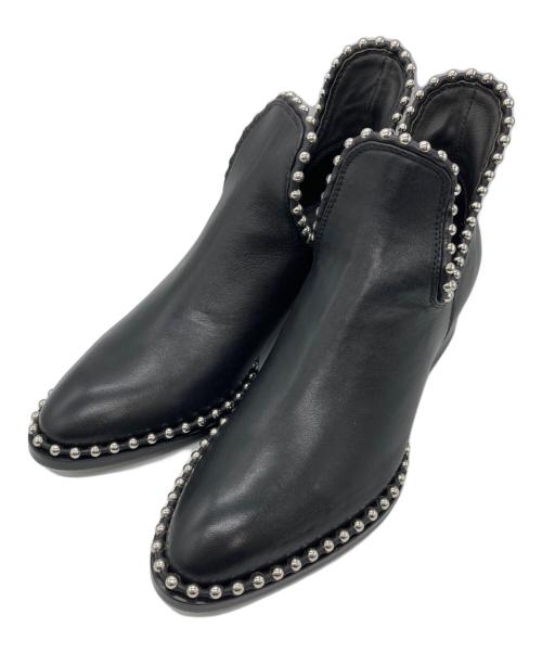 ALEXANDER WANG（アレキサンダー・ワン）ALEXANDER WANG (アレキサンダー・ワン) スタッズアンクルブーツ ブラック サイズ:38の古着・服飾アイテム