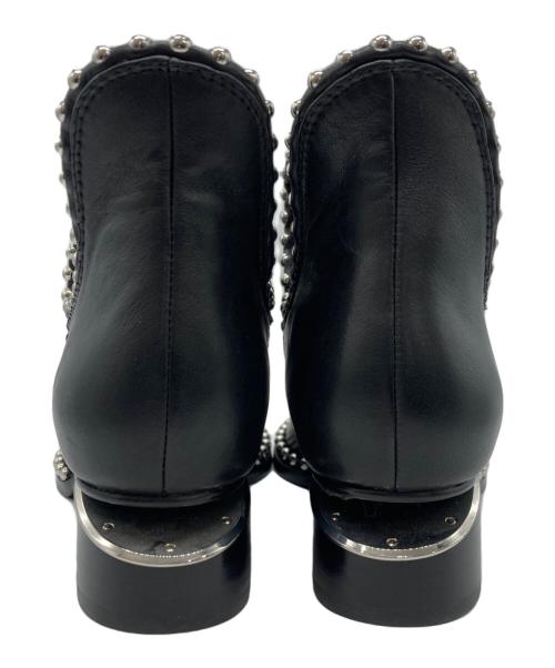 ALEXANDER WANG（アレキサンダー・ワン）ALEXANDER WANG (アレキサンダー・ワン) スタッズアンクルブーツ ブラック サイズ:38の古着・服飾アイテム