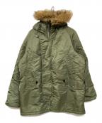 ALPHAアルファ）の古着「N-3Bフライトコート」｜グリーン