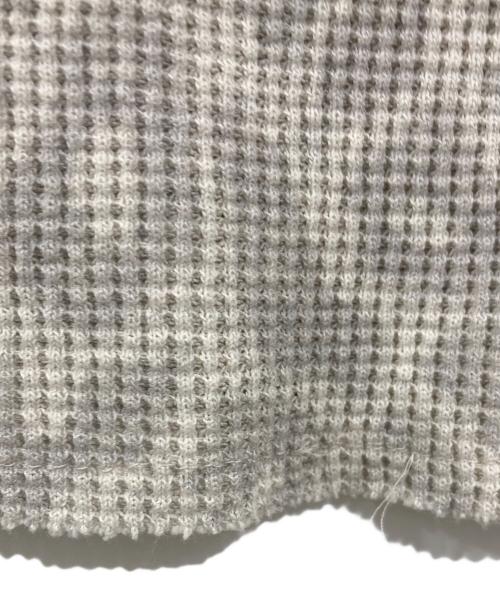 Name.（ネーム）Name. (ネーム) LEOPARD WAFFLE TAPED LOOSE SLEEVE TEE/レオパード　ワッフル　テープ　ルーズスリーブ　ティー アイボリー×グレー サイズ:2の古着・服飾アイテム