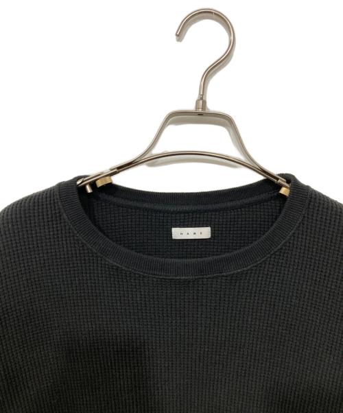 Name.（ネーム）Name. (ネーム) LEOPARD WAFFLE TAPED LOOSE SLEEVE TEE/レオパード　ワッフル　テープ　ルーズスリーブ　ティー ブラック サイズ:3の古着・服飾アイテム