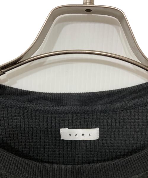 Name.（ネーム）Name. (ネーム) LEOPARD WAFFLE TAPED LOOSE SLEEVE TEE/レオパード　ワッフル　テープ　ルーズスリーブ　ティー ブラック サイズ:3の古着・服飾アイテム