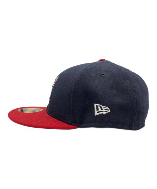 New Era（ニューエラ）New Era (ニューエラ) キャップ ネイビー×レッド サイズ:8の古着・服飾アイテム