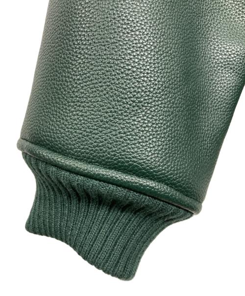 AFB（エーエフビー）AFB (エーエフビー) STUDDED HOODED BOMBER JACKET/スタッデッド　フーデッド　ボンバー　ジャケット グリーン サイズ:Mの古着・服飾アイテム