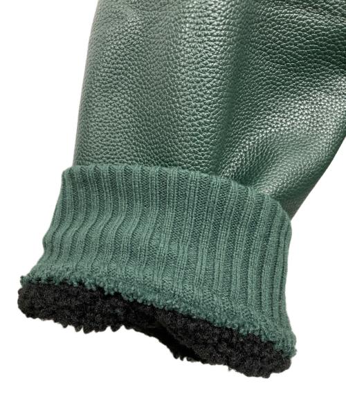 AFB（エーエフビー）AFB (エーエフビー) STUDDED HOODED BOMBER JACKET/スタッデッド　フーデッド　ボンバー　ジャケット グリーン サイズ:Mの古着・服飾アイテム