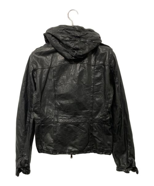 GIORGIO BRATO（ジョルジョブラッド）GIORGIO BRATO (ジョルジョブラッド) シワ加工 ラムレザージャケット ブラック サイズ:46の古着・服飾アイテム