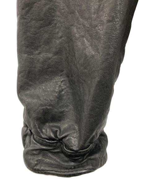 GIORGIO BRATO（ジョルジョブラッド）GIORGIO BRATO (ジョルジョブラッド) シワ加工 ラムレザージャケット ブラック サイズ:46の古着・服飾アイテム