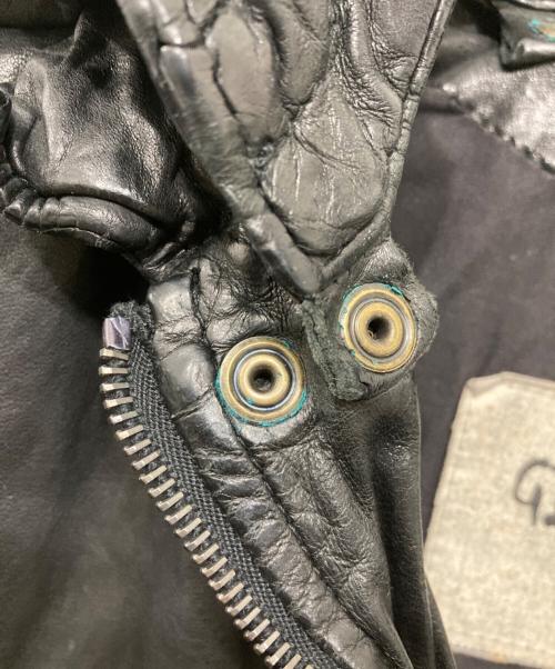 GIORGIO BRATO（ジョルジョブラッド）GIORGIO BRATO (ジョルジョブラッド) シワ加工 ラムレザージャケット ブラック サイズ:46の古着・服飾アイテム