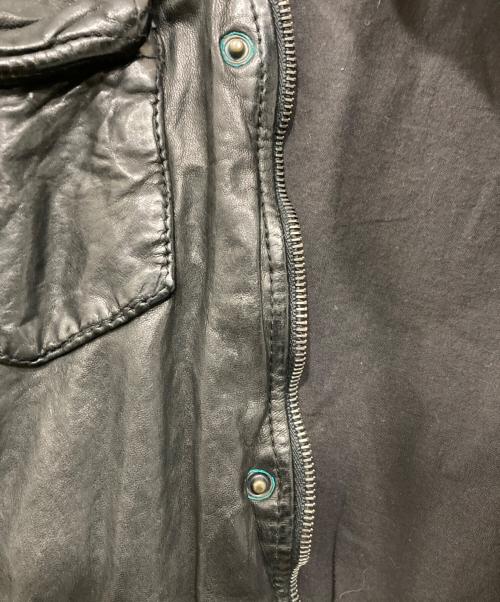 GIORGIO BRATO（ジョルジョブラッド）GIORGIO BRATO (ジョルジョブラッド) シワ加工 ラムレザージャケット ブラック サイズ:46の古着・服飾アイテム