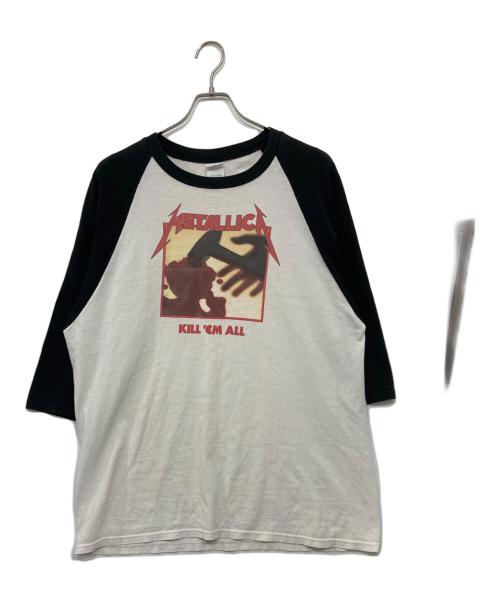 anvil（アンヴィル）anvil (アンヴィル) METALLICAラグランスリーブカットソー ホワイト サイズ:XLの古着・服飾アイテム