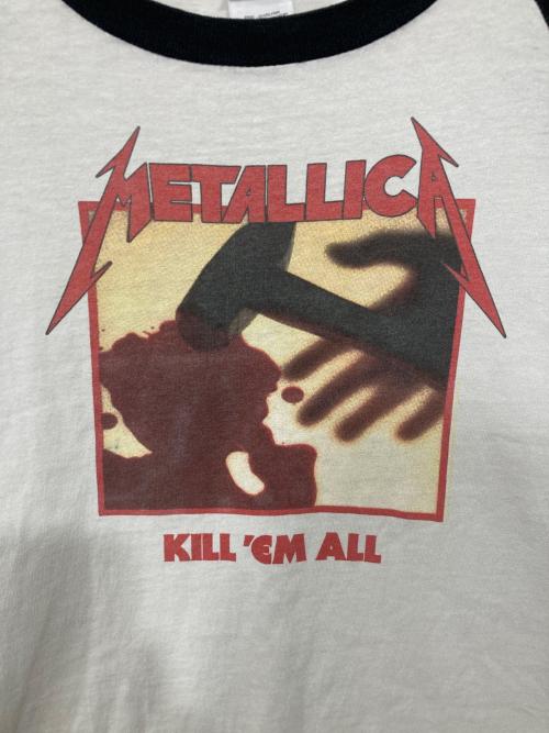 anvil（アンヴィル）anvil (アンヴィル) METALLICAラグランスリーブカットソー ホワイト サイズ:XLの古着・服飾アイテム