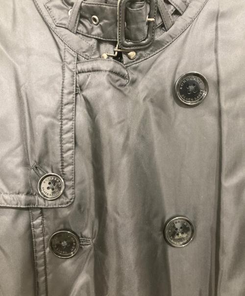BURBERRY BLACK LABEL（バーバリーブラックレーベル）BURBERRY BLACK LABEL (バーバリーブラックレーベル) 裏地チェック ナイロンコート ブラック サイズ:LLの古着・服飾アイテム