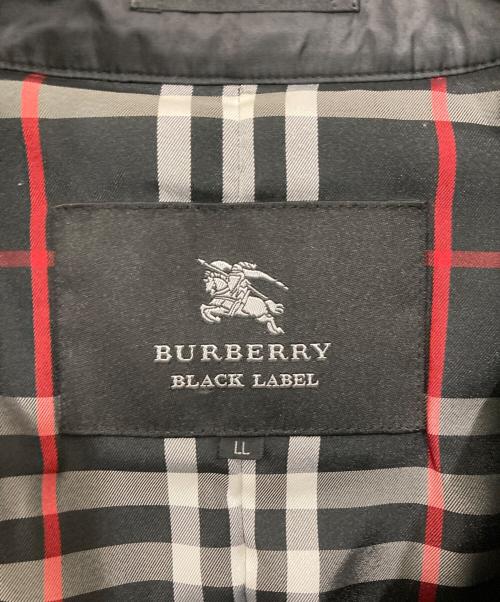 BURBERRY BLACK LABEL（バーバリーブラックレーベル）BURBERRY BLACK LABEL (バーバリーブラックレーベル) 裏地チェック ナイロンコート ブラック サイズ:LLの古着・服飾アイテム