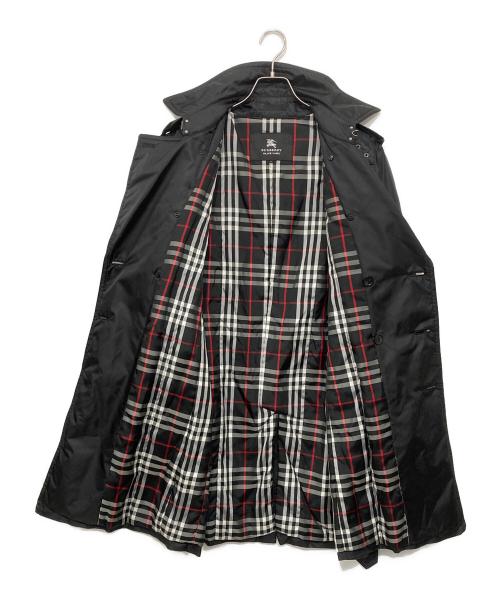 BURBERRY BLACK LABEL（バーバリーブラックレーベル）BURBERRY BLACK LABEL (バーバリーブラックレーベル) 裏地チェック ナイロンコート ブラック サイズ:LLの古着・服飾アイテム