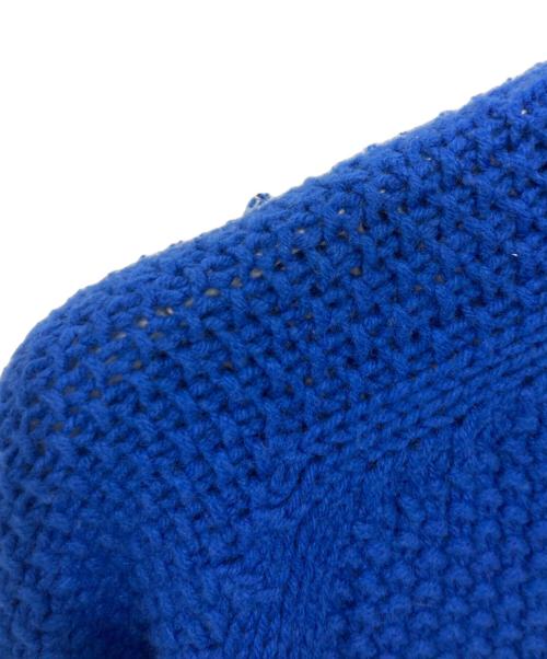 Harley of SCOTLAND（ハーレーオブスコットランド）Harley of SCOTLAND (ハーレーオブスコットランド) シードステッチクルーネックニット ブルー サイズ:Ｓの古着・服飾アイテム