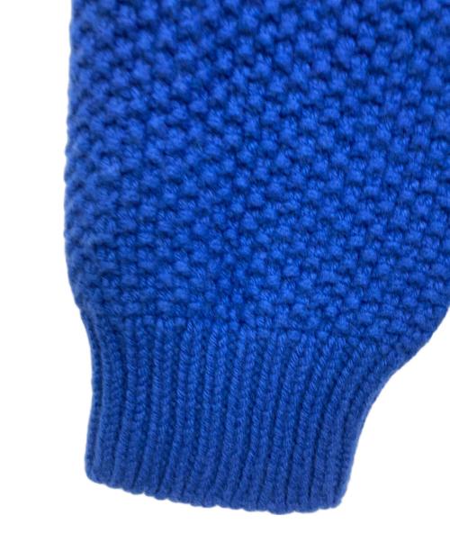 Harley of SCOTLAND（ハーレーオブスコットランド）Harley of SCOTLAND (ハーレーオブスコットランド) シードステッチクルーネックニット ブルー サイズ:Ｓの古着・服飾アイテム