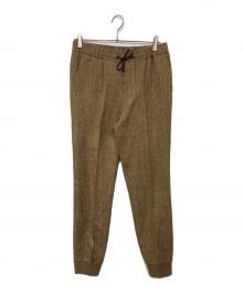 RALPH LAUREN Purple Label（ラルフ ローレン パープル レーベル）の古着「Arsenia Tick-Weave Tweed Jogger Pant/ジョガーパンツ」｜ブラウン
