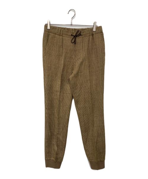 RALPH LAUREN Purple Label（ラルフ ローレン パープル レーベル）RALPH LAUREN Purple Label (ラルフ ローレン パープル レーベル) Arsenia Tick-Weave Tweed Jogger Pant/ジョガーパンツ ブラウン サイズ:4の古着・服飾アイテム