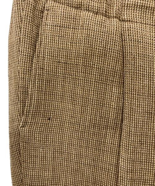 RALPH LAUREN Purple Label（ラルフ ローレン パープル レーベル）RALPH LAUREN Purple Label (ラルフ ローレン パープル レーベル) Arsenia Tick-Weave Tweed Jogger Pant/ジョガーパンツ ブラウン サイズ:4の古着・服飾アイテム