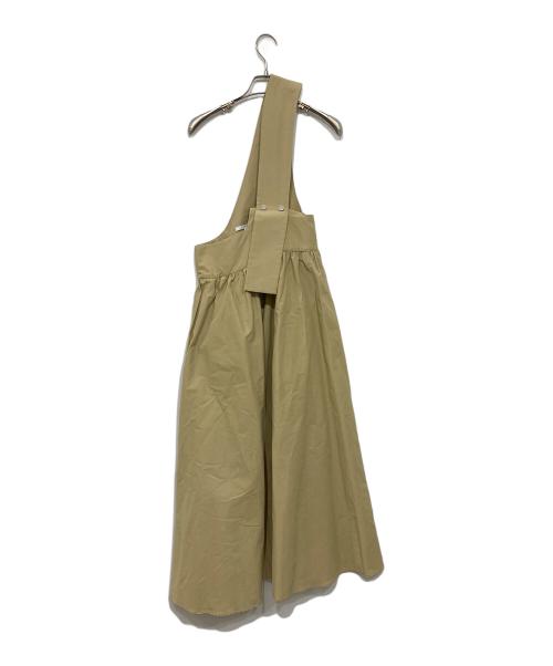 UN3D.（アンスリード）UN3D. (アンスリード) ワンショルダーサロペットスカート ベージュ サイズ:38の古着・服飾アイテム