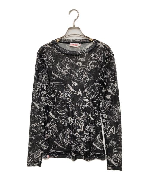 LOVERBOY（ラヴァーボーイ）LOVERBOY (ラヴァーボーイ) シアーカットソー ブラック サイズ:Mの古着・服飾アイテム