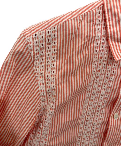 COMME des GARCONS SHIRT（コムデギャルソンシャツ）COMME des GARCONS SHIRT (コムデギャルソンシャツ) ストライプシャツ ピンク サイズ:Sの古着・服飾アイテム