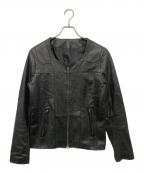 EINSアインス）の古着「Reproduct Single Lamb Leather Riders Jacket」｜ブラック