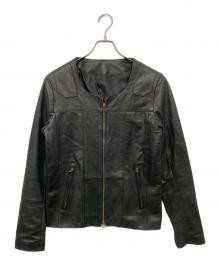 EINS（アインス）の古着「Reproduct Single Lamb Leather Riders Jacket」｜ブラック