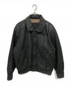 donarドナー）の古着「レザージャケット」｜ブラック