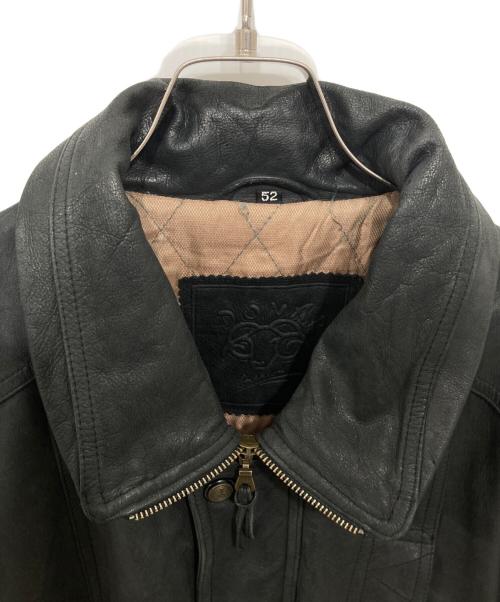 donar（ドナー）donar (ドナー) レザージャケット ブラック サイズ:52の古着・服飾アイテム