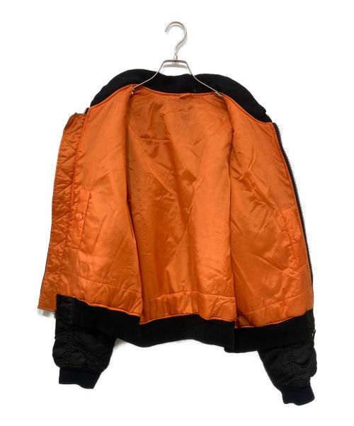 Dickies（ディッキーズ）Dickies (ディッキーズ) MA-1ジャケット ブラック×ネイビー/オレンジ サイズ:EXTRA EXTRA LARGEの古着・服飾アイテム