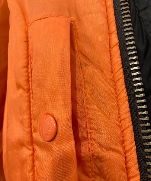 Dickies（ディッキーズ）Dickies (ディッキーズ) MA-1ジャケット ブラック×ネイビー/オレンジ サイズ:EXTRA EXTRA LARGEの古着・服飾アイテム
