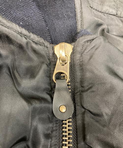 Dickies（ディッキーズ）Dickies (ディッキーズ) MA-1ジャケット ブラック×ネイビー/オレンジ サイズ:EXTRA EXTRA LARGEの古着・服飾アイテム