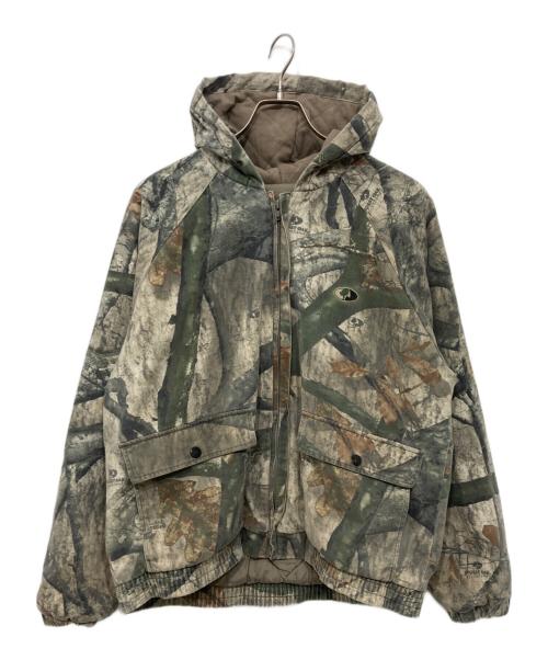 RUSSELL ATHLETIC OUTDOORS（ラッセルアスレチックアウトドア）RUSSELL ATHLETIC OUTDOORS (ラッセルアスレチックアウトドア) リアルツリー柄中綿ジャケット/flintlock plus hooded jacket カーキ サイズ:Mの古着・服飾アイテム