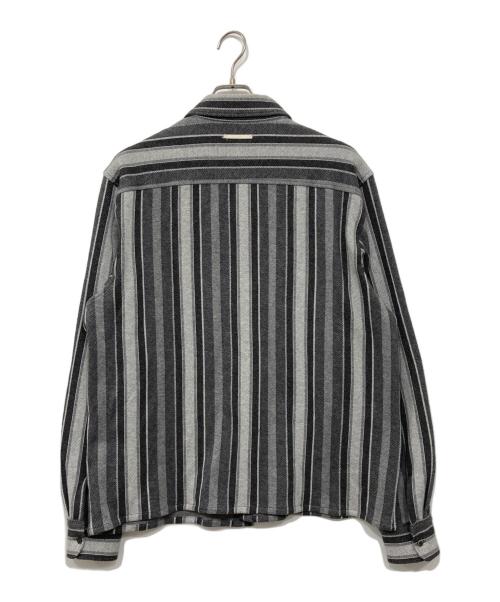 Kinema（キネマ）kinema (キネマ) ジャガードストライプパジャマシャツ グレー サイズ:Mの古着・服飾アイテム
