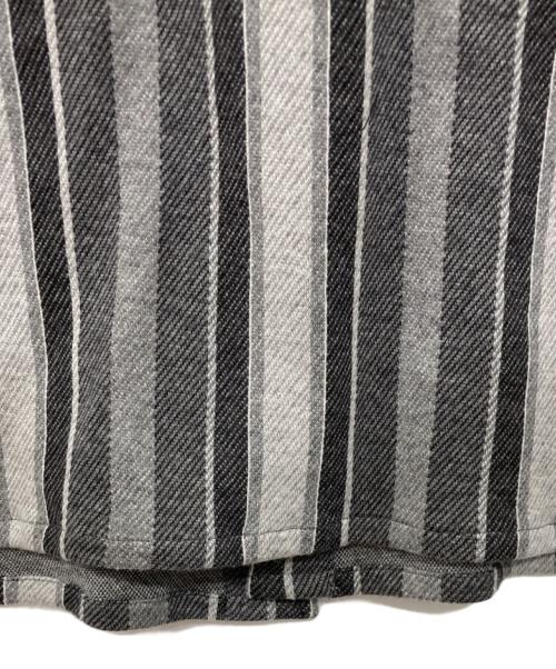 Kinema（キネマ）kinema (キネマ) ジャガードストライプパジャマシャツ グレー サイズ:Mの古着・服飾アイテム
